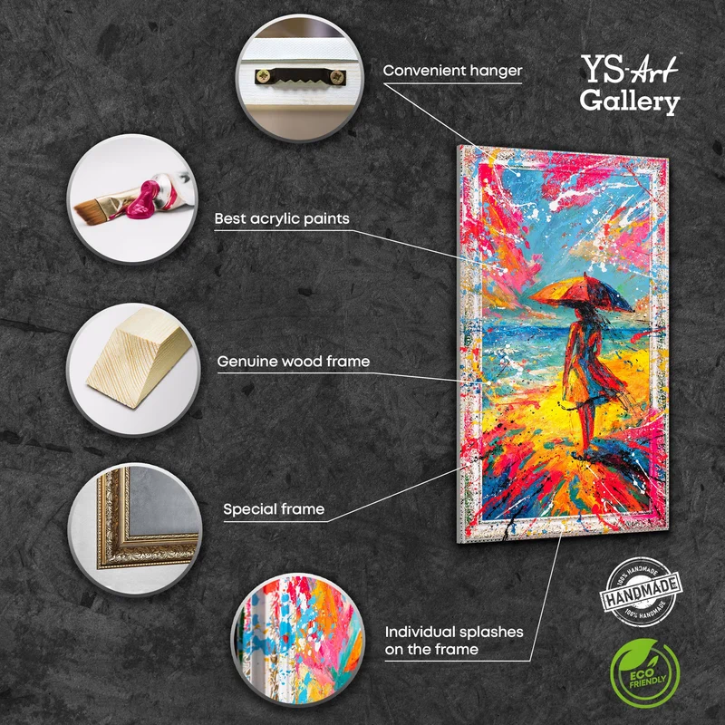 Handgemaltes Acrylbild "Sonne entgegen" – Strahlende Abstraktion