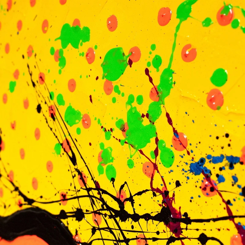 Handgemaltes Acrylbild "Wow" – Expressive Pop-Art Kunst