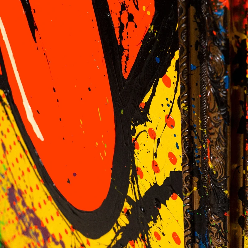 Handgemaltes Acrylbild "Wow" – Expressive Pop-Art Kunst