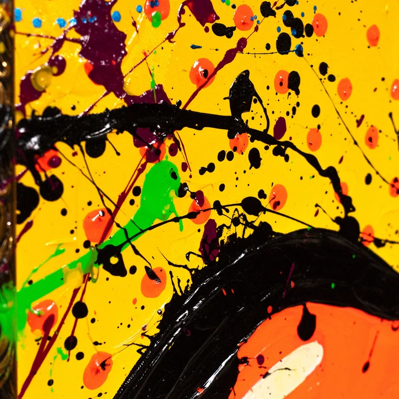Handgemaltes Acrylbild "Wow" – Expressive Pop-Art Kunst