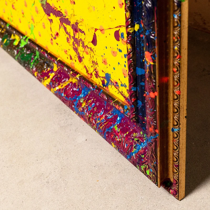 Handgemaltes Acrylbild "Wow" – Expressive Pop-Art Kunst