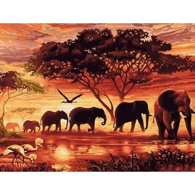 Malen nach Zahlen Afrika