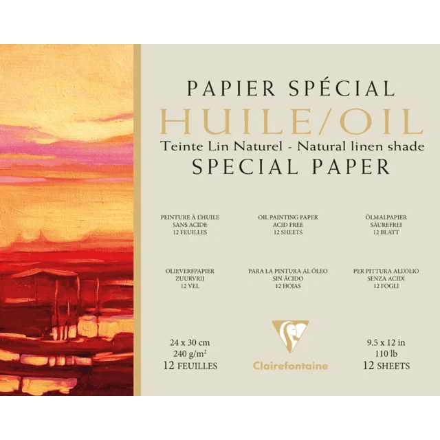 Linen Oil Paper Pad 240gsm 24x30cm