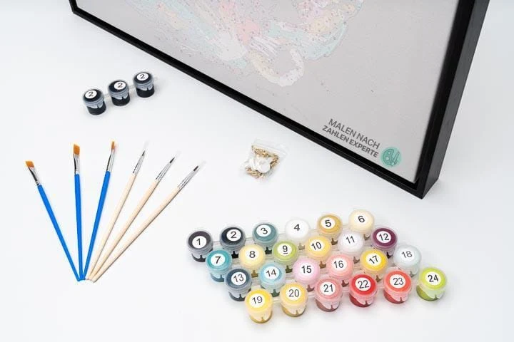 Malen nach Zahlen Zwei Flamingos
