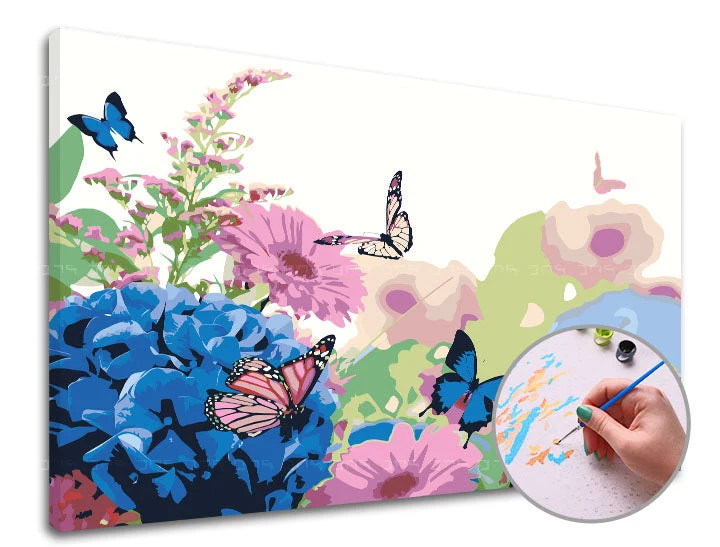 Paint by Numbers BETWEEN THE FLOWERS | Medium Difficulty