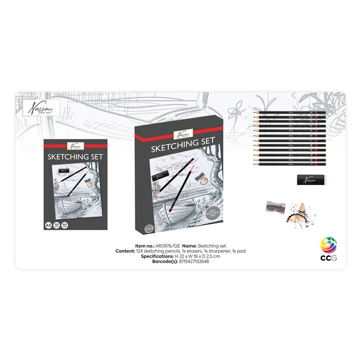 Nassau Sketching Set, 15-Piece