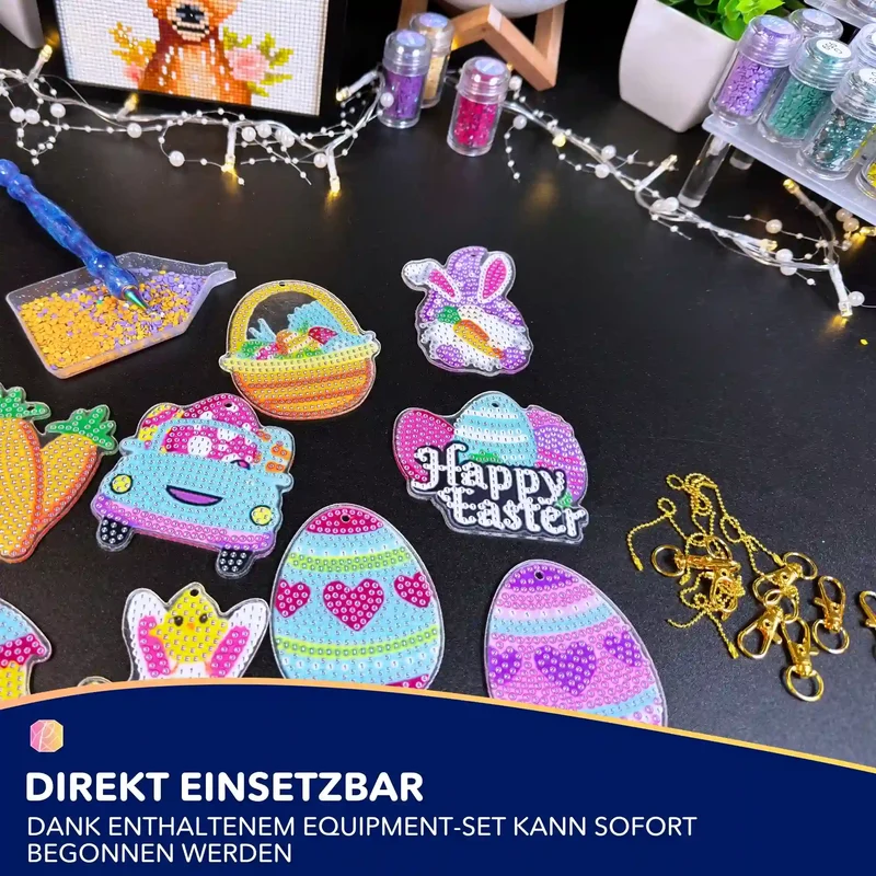Diamond Painting - Kleine Anhänger Ostern