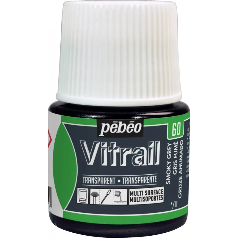 Pebeo - Vitrail - Glass & Tile Paint - Smoky Grey - 45ml