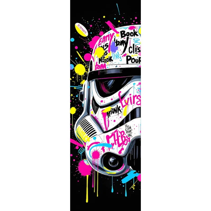 Poster Stormtrooper Helm Graffiti Panorama Hoch