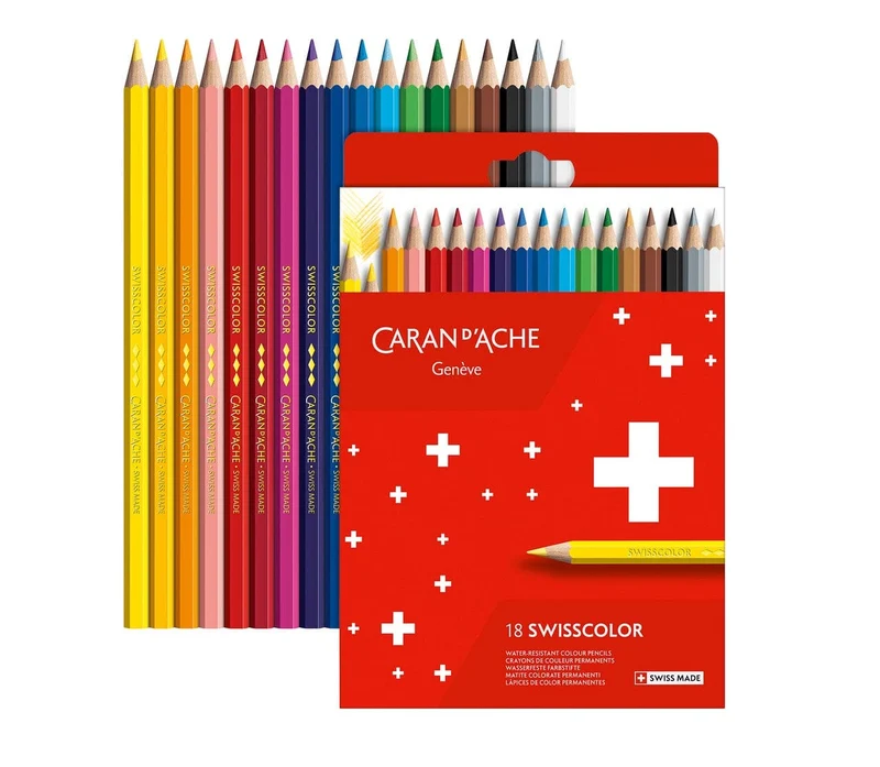 Swisscolor Water-resistant Colour Pencils Set 18