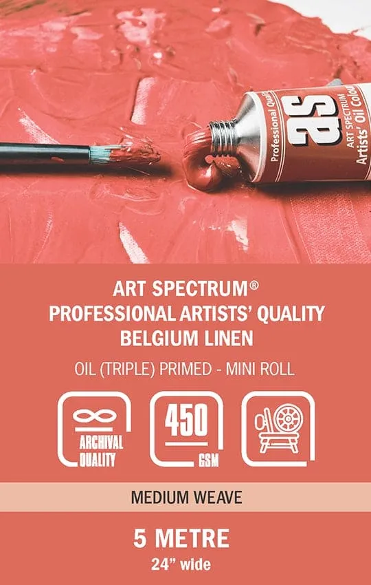 Art Spectrum Belgium Linen Oil Primed 450gsm 5m Roll