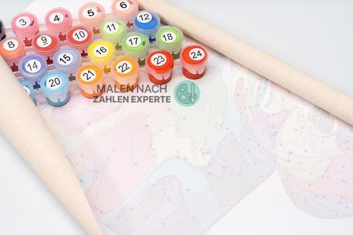 Malen nach Zahlen Einhörner im Wald