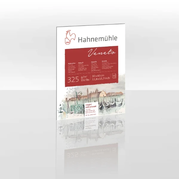 Hahnemuhle -Veneto 325gsm Block 12 shts 30 x 40 cm