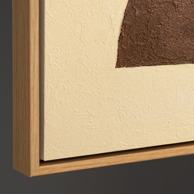 Handgemaltes Wandbild „Drei Horizonte“ geometrische Abstraktion auf Leinwand