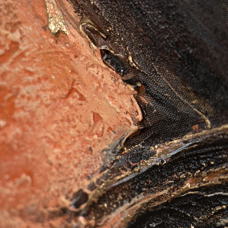 Modernes Acrylbild „Element in Bewegung“ abstrakte Wandkunst mit Struktur