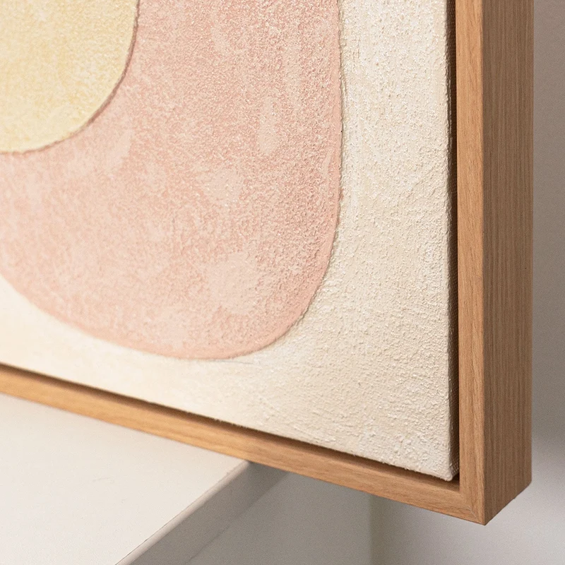 Abstract Beige Bilder set Premium Original Gemälde Handgemalt mit Rahmen