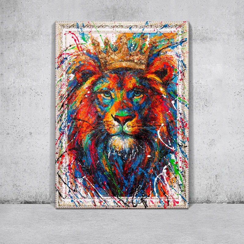 Modernes handgemaltes Acrylbild "König der Farben"
