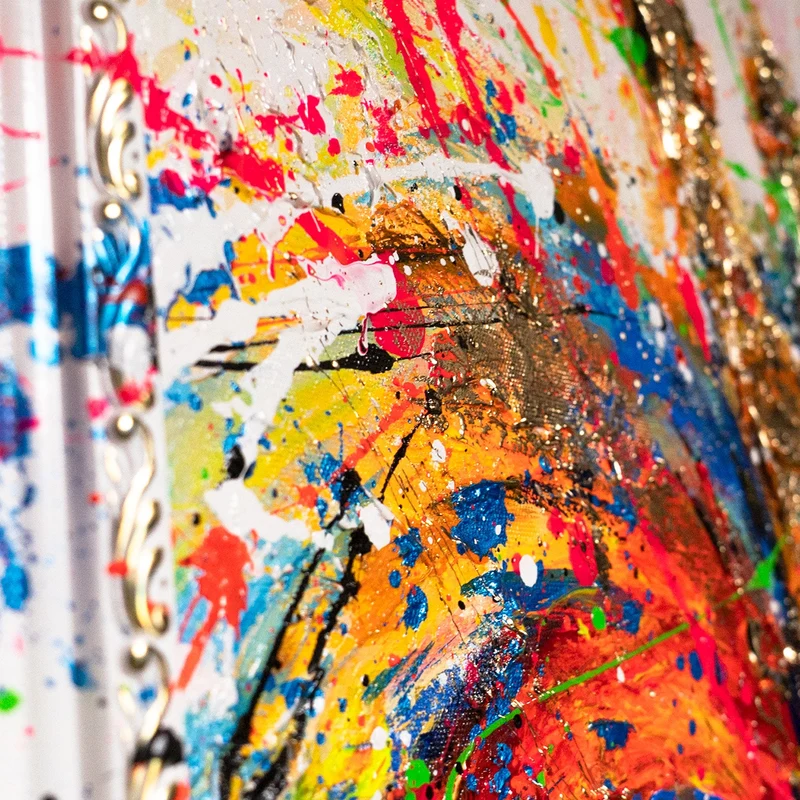 Modernes handgemaltes Acrylbild "König der Farben"