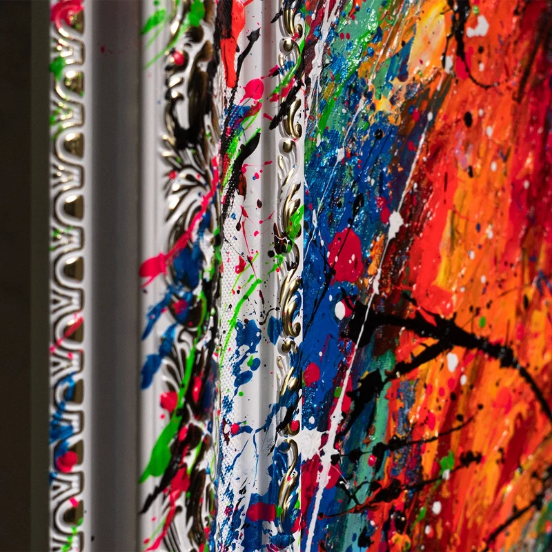 Modernes handgemaltes Acrylbild "König der Farben"