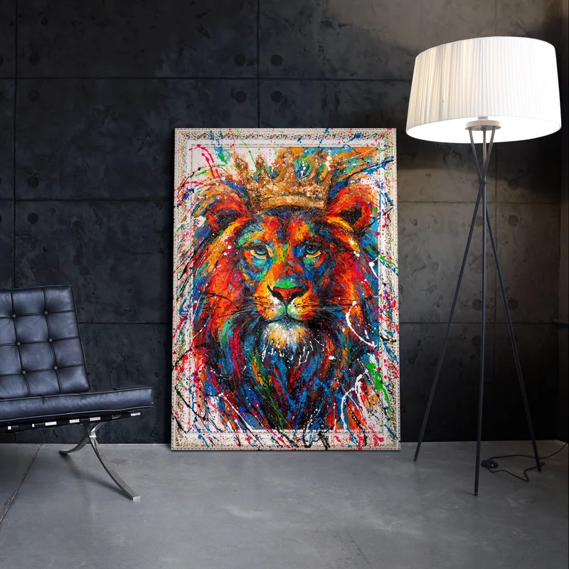 Modernes handgemaltes Acrylbild "König der Farben"