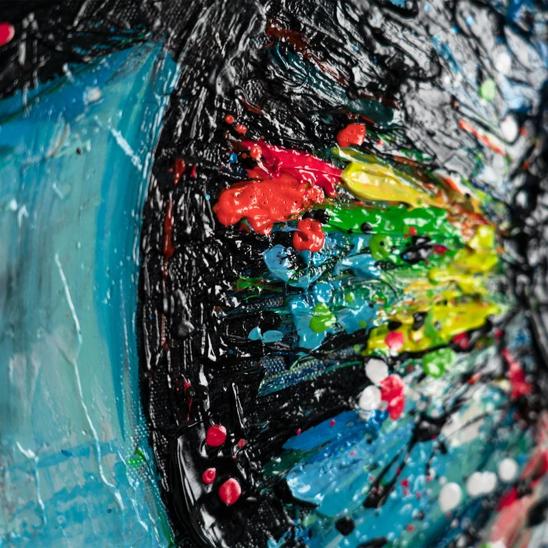 Handgemaltes Kunst moderne Bilder Pop Art "Energie des Blicks"