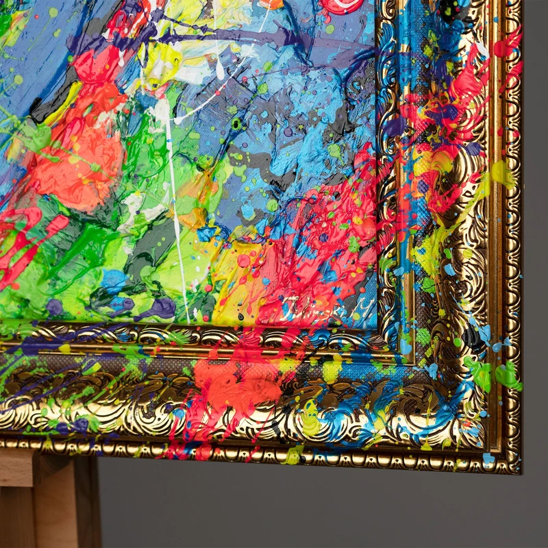 Handgemaltes Kunst moderne Bilder Pop Art "Energie des Blicks"