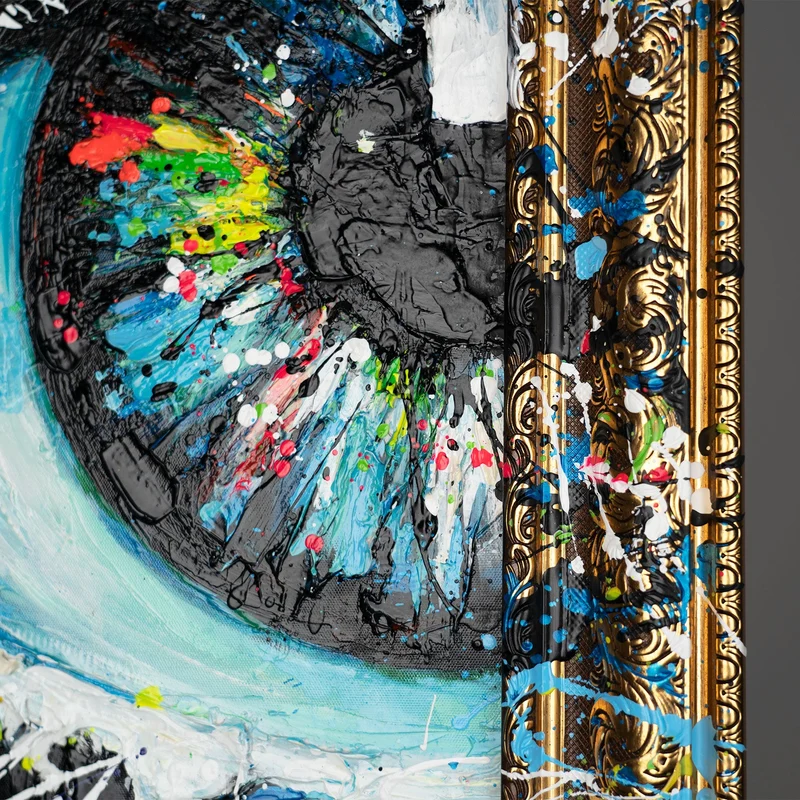 Handgemaltes Kunst moderne Bilder Pop Art "Energie des Blicks"