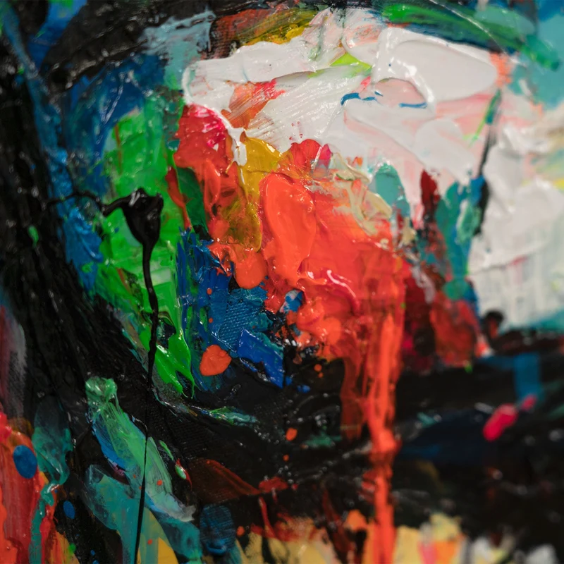 Handgemaltes Leinwandbilder Pop Art "Farben der Leidenschaft"