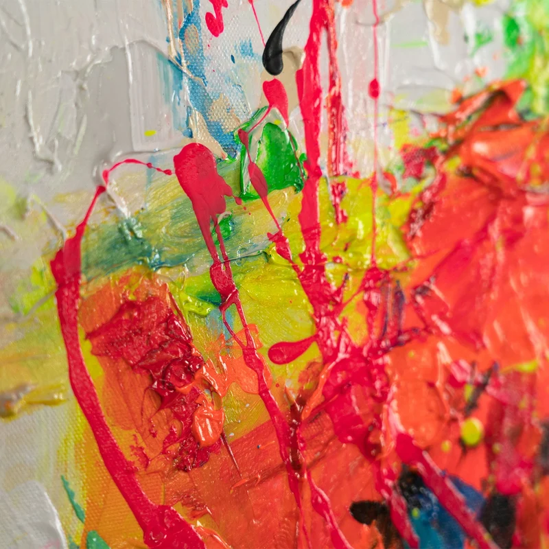 Handgemaltes Leinwandbilder Pop Art "Farben der Leidenschaft"