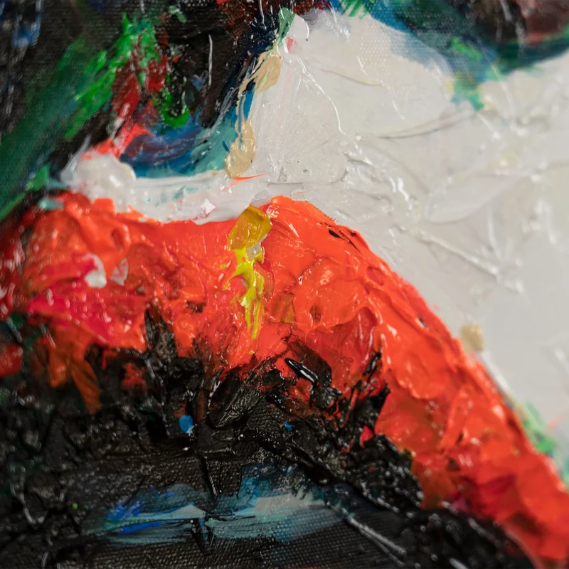 Handgemaltes Leinwandbilder Pop Art "Farben der Leidenschaft"
