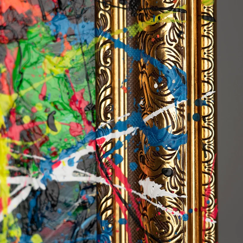 Handgemaltes Leinwandbilder Pop Art "Farben der Leidenschaft"