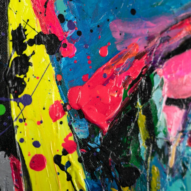 Handgemaltes abstrakte Gesichter Pop Art "Emotionen der Farben"