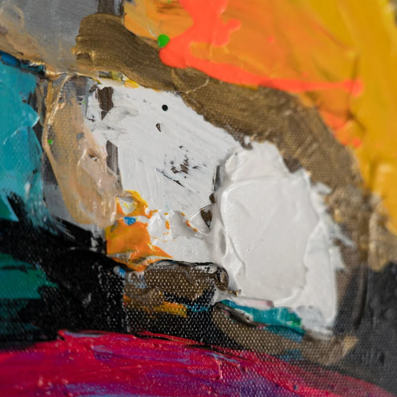 Handgemaltes abstrakte Gesichter Pop Art "Emotionen der Farben"