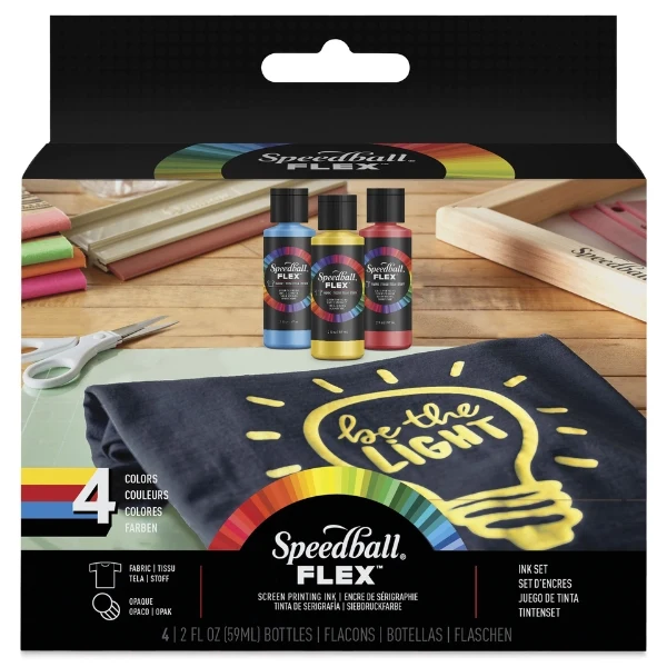 Speedball - Fabric inks Flex 2oz / 59ml x 4 colours