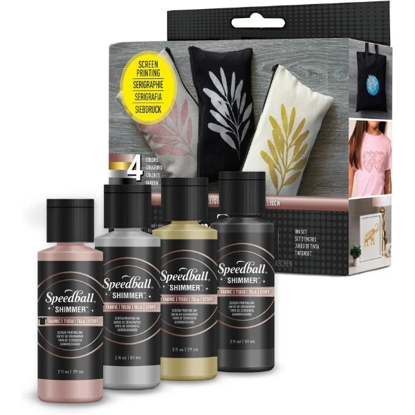 Speedball - Fabric inks Shimmer 2oz / 59ml x 4 colours