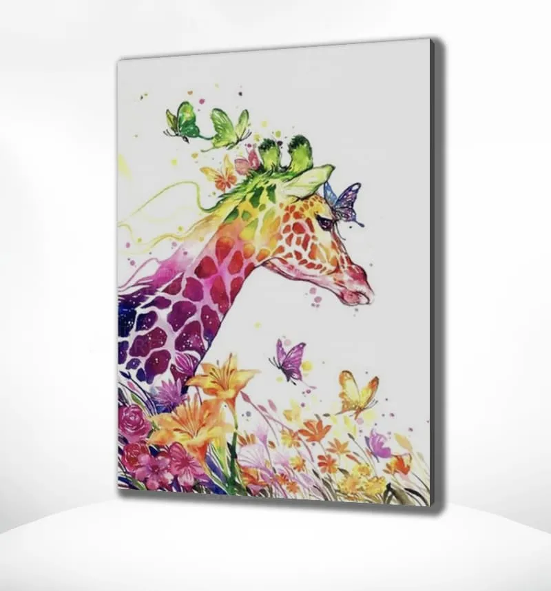 Malen nach Zahlen Bunte Giraffe