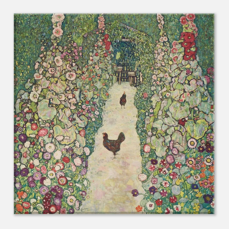 Gustav Klimt: Gartenweg mit Hühnern