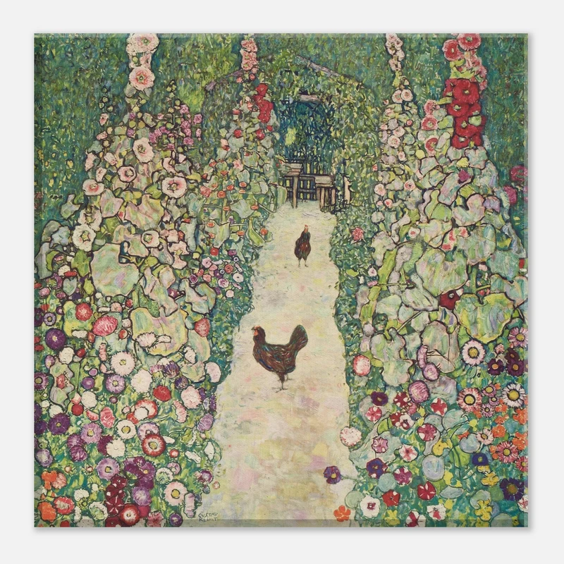 Gustav Klimt: Gartenweg mit Hühnern