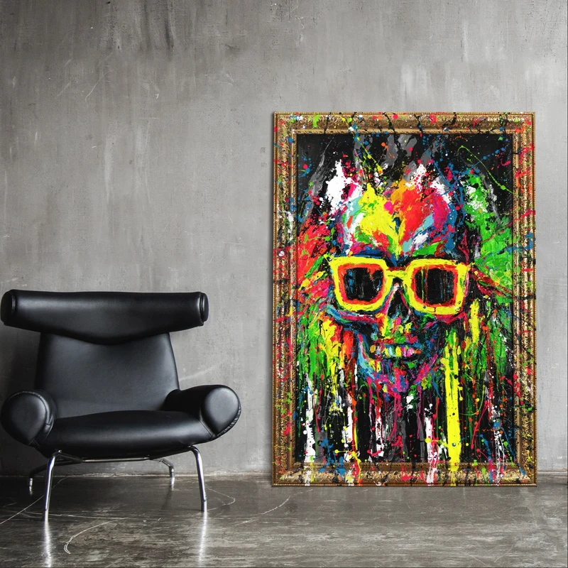 Handgemaltes modern art Pop Art "Neonfarben"