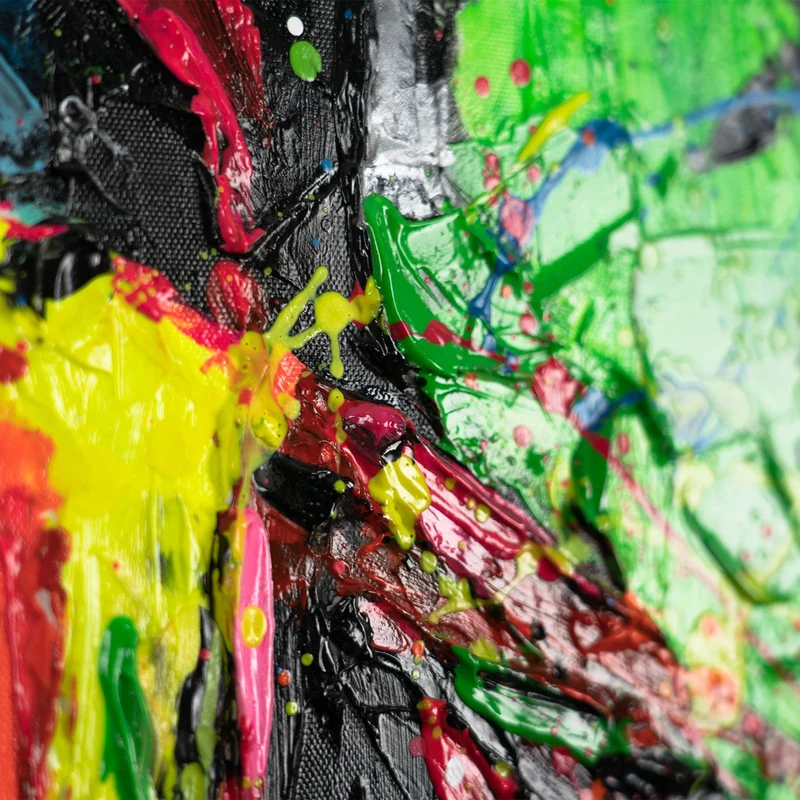 Handgemaltes modern art Pop Art "Neonfarben"