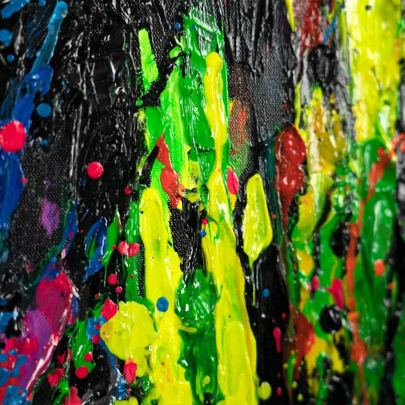 Handgemaltes modern art Pop Art "Neonfarben"