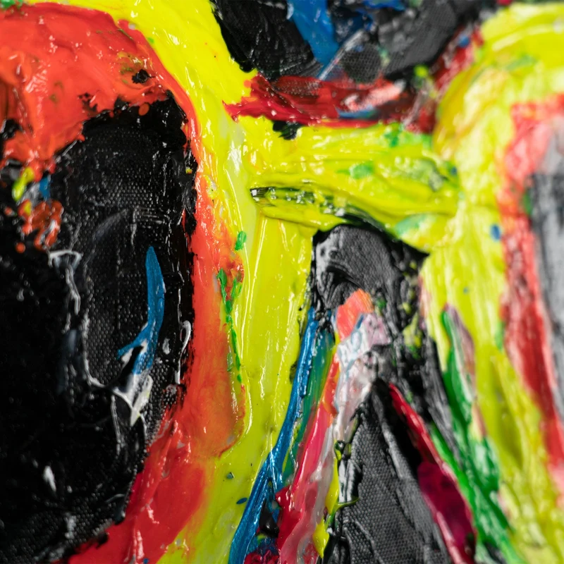 Handgemaltes modern art Pop Art "Neonfarben"