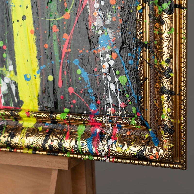 Handgemaltes modern art Pop Art "Neonfarben"