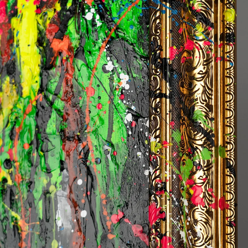 Handgemaltes modern art Pop Art "Neonfarben"