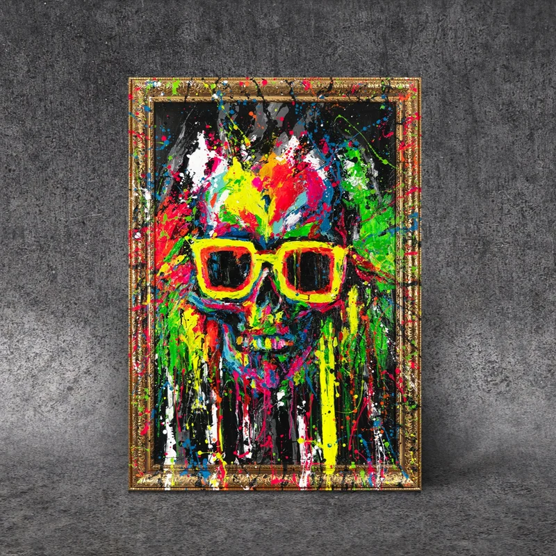 Handgemaltes modern art Pop Art "Neonfarben"