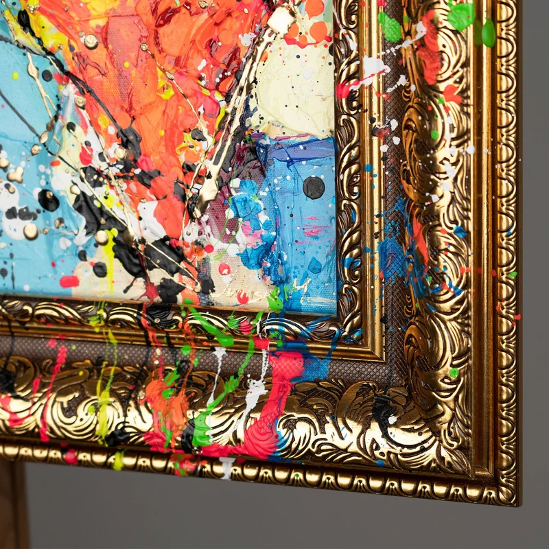 Handgemaltes Herzen modern art Pop Art "Palette der Liebe"