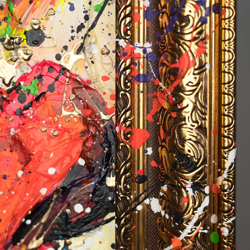 Handgemaltes Herzen modern art Pop Art "Palette der Liebe"