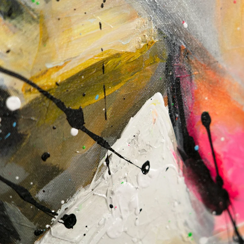 Handgemaltes Porträt Pop Art "Abstrakte Muse"