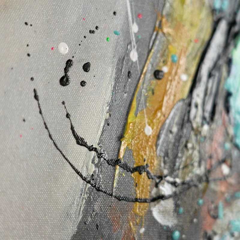 Handgemaltes Porträt Pop Art "Abstrakte Muse"