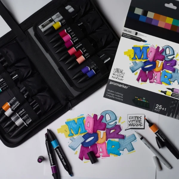 Winsor & Newton - ProMarker Mixed Set Modern Lettering Wallet 25+1
